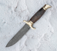 Финка НКВД из дамасской стали купить на сайте koval-knife.shop